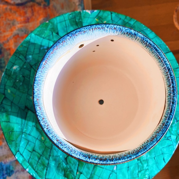 Handmade by Me Drippy Boho Blue Planter 🔮 - Picture 2 of 7